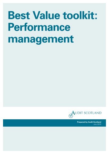 Best Value toolkit: Performance management - Audit Scotland