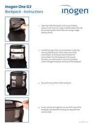 Inogen One G3 Backpack - Instructions
