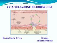 4Â° Lezione Scienze Infermieristiche Coagulazione - Patologia Clinica