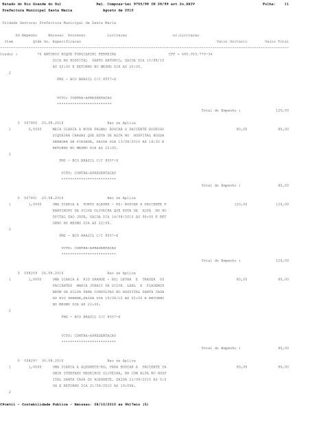 Estado do Rio Grande do Sul Rel. Compras-Lei 9755/98 IN 28/99 ...