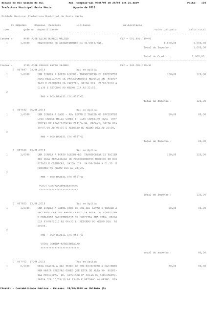 Estado do Rio Grande do Sul Rel. Compras-Lei 9755/98 IN 28/99 ...