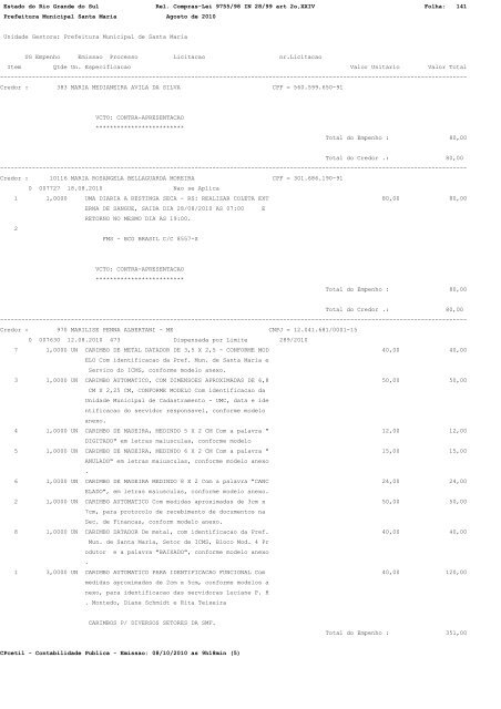 Estado do Rio Grande do Sul Rel. Compras-Lei 9755/98 IN 28/99 ...