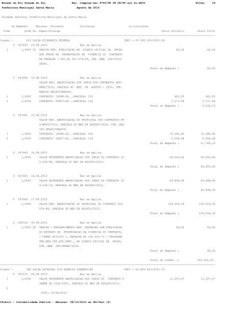 Estado do Rio Grande do Sul Rel. Compras-Lei 9755/98 IN 28/99 ...