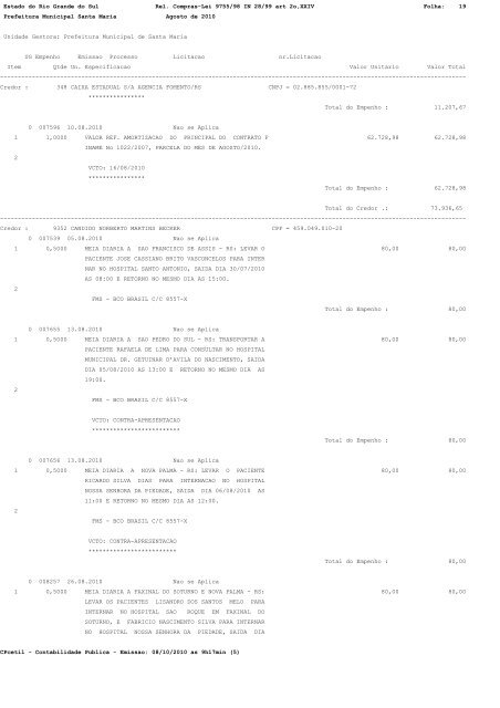 Estado do Rio Grande do Sul Rel. Compras-Lei 9755/98 IN 28/99 ...