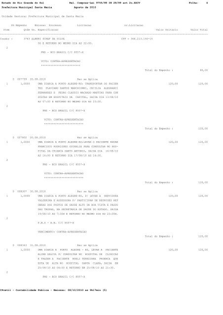 Estado do Rio Grande do Sul Rel. Compras-Lei 9755/98 IN 28/99 ...