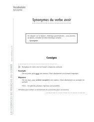 Les synonymes du verbe avoir - ccdmd