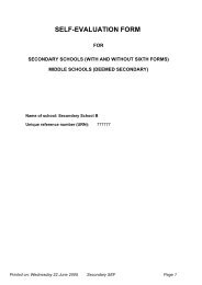 Exemplar Self-evaluation Form for Secondary Schools - eRiding