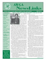 AWGA News Issue 9.pmd - Arizona Womens Golf Association