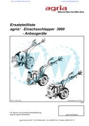 Ersatzteilliste agria ÃƒÂ¢ -Einachsschlepper 3900 - WÃƒÂ¶lfnitzer ...