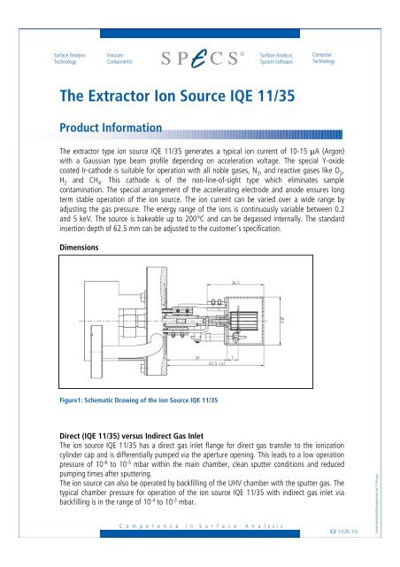 The Extractor Ion Source IQE 11/35 - Specs