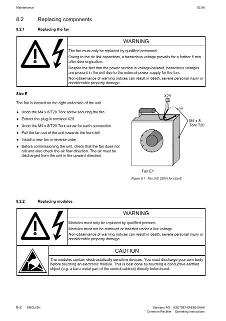 SIMOVERT Master Drives Einspeise-Einheit Bauform E Common ...