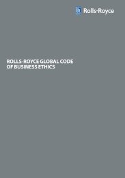 ROLLS-ROYCE GLOBAL CODE OF BUSINESS ETHICS - EthicsPoint
