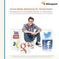 Social Media Marketing Guide fÃ¼r Hochschulen - Bildung.de