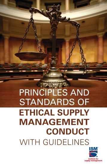 Principles and Standards of Ethical Supply Management Conduct ...