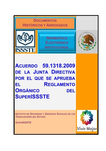 acuerdo 59.1318.2009 superissste - MASTERWEB Sistema de ...