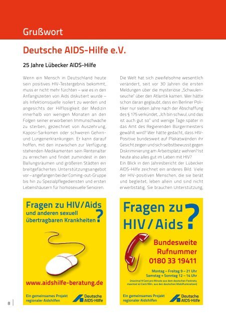 25 Jahre Lübecker AIDS-Hilfe e.V.