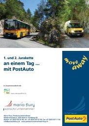 BroschÃ¼re 1. und 2. Jurakette mit PostAuto - Postauto Flury