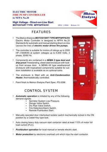 operating instructions for high voltage motor ... - Metron Eledyne