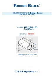 DANI System s.r.l. Modello: RB TUBO 160 L ... - RUMOR BLOCK