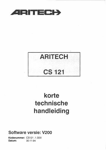 Installatiehandleiding CS121 - Steunpunt