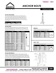 ANCHOR BOLTS - masco.net