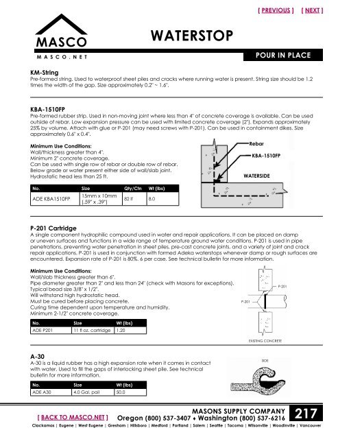 ANCHOR BOLTS - masco.net