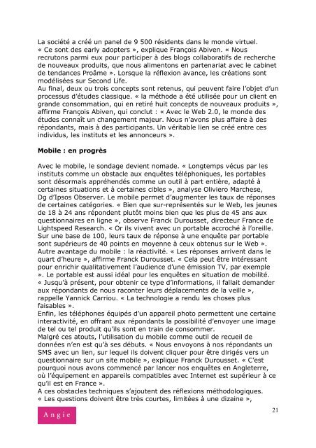 nonfiction.fr, 17 dÃ©cembre 2007 - Le blog de l'agence Angie
