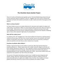 The Charlotte Ozone Garden Project - Clean Air Carolina