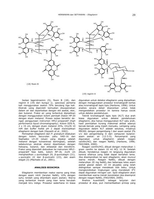 REVIEW: Ellagitanin; Biosintesis, Isolasi, dan Aktivitas Biologi