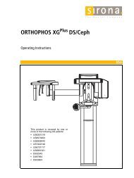 ORTHOPHOS XG DS/Ceph - Sirona - Technical Documentation