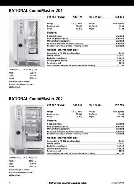 Rational Combi Ovens - Arafura Catering Equipment