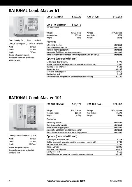 Rational Combi Ovens - Arafura Catering Equipment