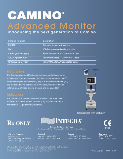 BroschÃ¼re CaminoÂ® Advanced Monitor - Sanova