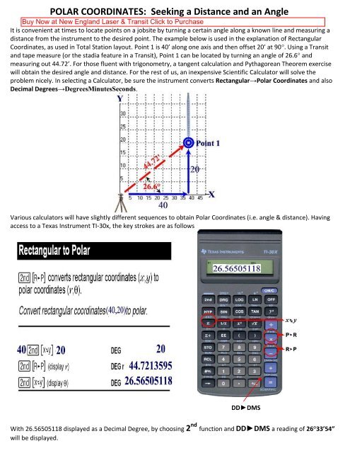 POLAR COORDINATES - New England Laser & Transit Company