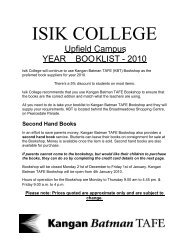 Second Hand Books - ISIK College