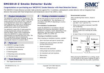 SMCSD10-Z Smoke Detector Guide