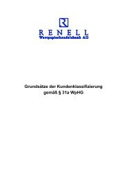 GrundsÃ¤tze der Kundenklassifizierung gemÃ¤Ã Â§ 31a WpHG - Renell ...