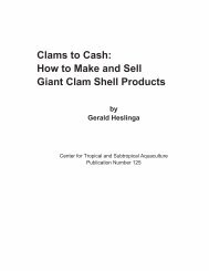 Clams to Cash: How to Make and Sell Giant Clam Shell ... - eXtension