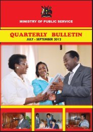 Ministry of Public Service Quarterly Bulletin July-September 2012