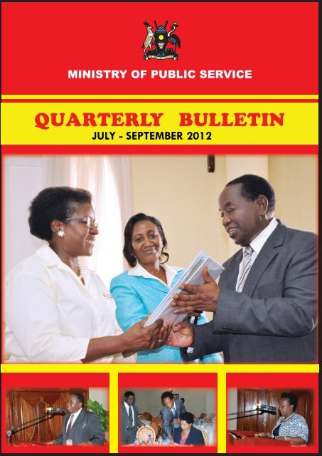 Ministry of Public Service Quarterly Bulletin July-September 2012