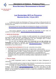 Info 222 ED - Présentation des Doctoriales en Provence