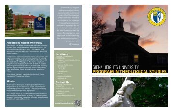 View Brochure - Siena Heights University