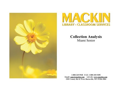 Crystal Reports - Dewey Breakdown - Mackin Educational Resources