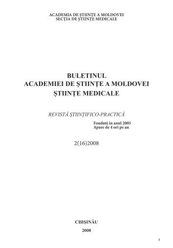 studii şi sinteze - Academia de Ştiinţe a Moldovei