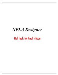 XPLA Designer v2.1 User's Manual