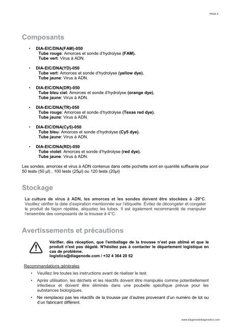 Contrôle d'extraction d'ADN et d'inhibition - Diagenode Diagnostics