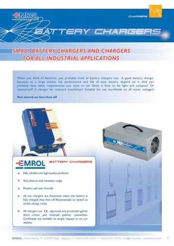 Brochure on battery chargers (English) - Emrol