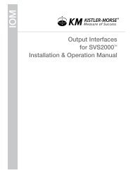 Output Interfaces for SVS 2000 Manual - Kistler-Morse