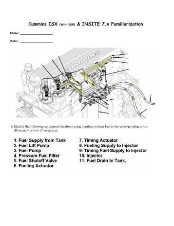 Cummins ISX (With EGR) & INSITE 7.x Familiarization