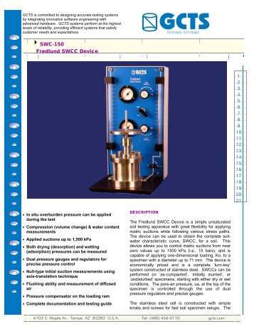 SWC-150 Fredlund SWCC Device - GCTS Testing Systems